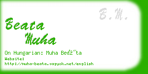 beata muha business card